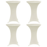 Navlaka za stol za stajanje Ø 80 cm krem rastezljiva 4 kom Navlaka za stol za stajanje Ø 80 cm krem rastezljiva 4 kom