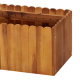 Vrtna posuda za sadnju od masivnog bagremovog drva 200x30x25 cm