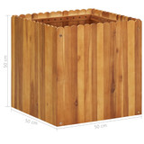 Vrtna posuda za sadnju od masivnog bagremovog drva 50x50x50 cm