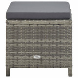 11-dijelni vrtni blagovaonski set od poliratana sivi