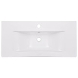 Ugradbeni umivaonik 81 x 39,5 x 18,5 cm keramički bijeli