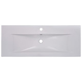 Ugradbeni umivaonik 101 x 39,5 x 18,5 cm keramički bijeli