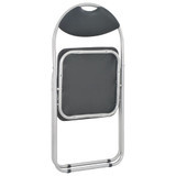 Sklopive blagovaonske stolice od umjetne kože 6 kom crne