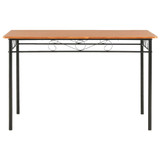 7-dijelni blagovaonski set od MDF-a i čelika smeđi