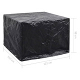 Navlake za vrtni namještaj s 8 ušica 2 kom 122 x 112 x 98 cm Navlake za vrtni namještaj s 8 ušica 2 kom 122 x 112 x 98 cm