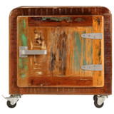 Noćni ormarić od masivnog obnovljenog drva 50 x 30 x 50 cm