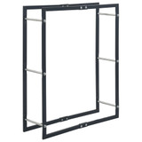 Stalak za drva za ogrjev crni 80 x 25 x 100 cm čelični