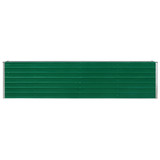Povišena vrtna gredica 320 x 40 x 77 cm pocinčani čelik zelena