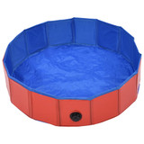 Sklopivi bazen za pse crveni 80 x 20 cm PVC Sklopivi bazen za pse crveni 80 x 20 cm PVC