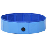 Sklopivi bazen za pse plavi 80 x 20 cm PVC