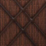 Pretvorivi ležaj za sunčanje od poliratana s jastukom smeđi Pretvorivi ležaj za sunčanje od poliratana s jastukom smeđi