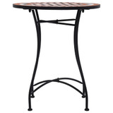 Bistro stolić s mozaikom smeđi 60 cm keramički