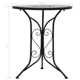 Bistro stolić s mozaikom sivi 61 cm keramički
