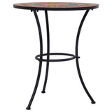 Bistro stolić s mozaikom narančasto-sivi 60 cm keramički