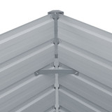 Povišena vrtna gredica 100 x 100 x 45 cm pocinčani čelik siva
