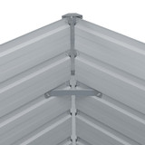 Povišena vrtna gredica 100 x 100 x 45 cm pocinčani čelik smeđa