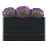 Povišena vrtna gredica 100x100x45 cm pocinčani čelik antracit Povišena vrtna gredica 100x100x45 cm pocinčani čelik antracit