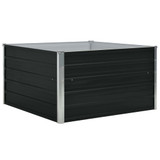 Povišena vrtna gredica 100x100x45 cm pocinčani čelik antracit Povišena vrtna gredica 100x100x45 cm pocinčani čelik antracit