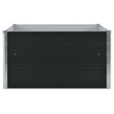Povišena vrtna gredica 100x100x45 cm pocinčani čelik antracit Povišena vrtna gredica 100x100x45 cm pocinčani čelik antracit