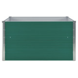 Povišena vrtna gredica 100 x 100 x 45 cm pocinčani čelik zelena