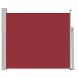 Uvlačiva bočna tenda za terasu 100 x 300 cm crvena