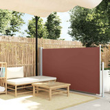 Uvlačiva bočna tenda za terasu 100 x 500 cm smeđa