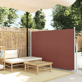 Uvlačiva bočna tenda za terasu 140 x 500 cm smeđa