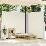 Uvlačiva dvostruka bočna tenda za terasu 170 x 600 cm krem