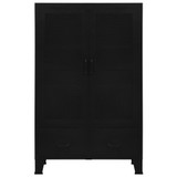 Uredski ormarić s mrežastim vratima crni 75x40x120 cm čelični