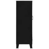 Uredski ormarić s mrežastim vratima crni 75x40x120 cm čelični