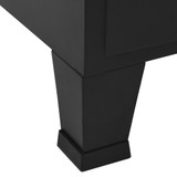 Uredski ormarić s mrežastim vratima crni 75x40x120 cm čelični