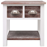 Bočni stolić smeđi 40 x 40 x 40 cm od drva paulovnije