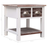 Bočni stolić smeđi 40 x 40 x 40 cm od drva paulovnije