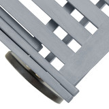 Vrtna ležaljka za sunčanje siva od masivnog bagremovog drva