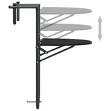 Viseći balkonski stol crni 60 x 64 x 83,5 cm plastični