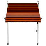 Tenda na ručno uvlačenje 150 cm narančasto-smeđa