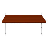 Tenda na ručno uvlačenje 400 cm narančasto-smeđa