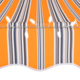 Tenda na ručno uvlačenje s LED svjetlima 400 cm žuto-plava