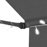 Tenda na ručno uvlačenje s LED svjetlima 100 cm antracit