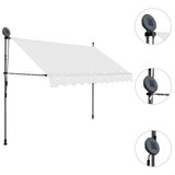 Tenda na ručno uvlačenje s LED svjetlima 250 cm krem