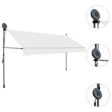 Tenda na ručno uvlačenje s LED svjetlima 350 cm krem