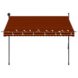 Tenda na ručno uvlačenje s LED svjetlom 250 cm narančasto-smeđa