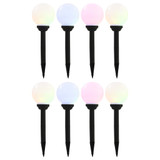 Vanjske solarne LED svjetiljke 8 kom kuglaste 15 cm RGB