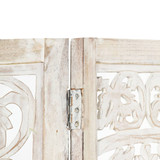 Sobna pregrada s 3 panela bijela 120x165 cm masivno drvo manga