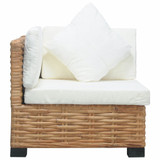 Kutna sofa od prirodnog ratana s jastucima Kutna sofa od prirodnog ratana s jastucima
