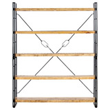 Police za knjige s 5 razina 140x30x180 cm masivno drvo manga