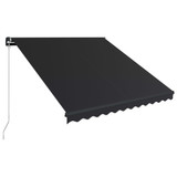 Tenda na ručno uvlačenje s LED svjetlima 300 x 250 cm antracit