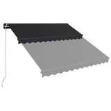 Tenda na ručno uvlačenje s LED svjetlima 300 x 250 cm antracit
