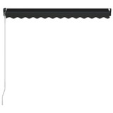 Tenda na ručno uvlačenje s LED svjetlima 300 x 250 cm antracit