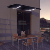 Tenda na ručno uvlačenje s LED svjetlima 350 x 250 cm antracit